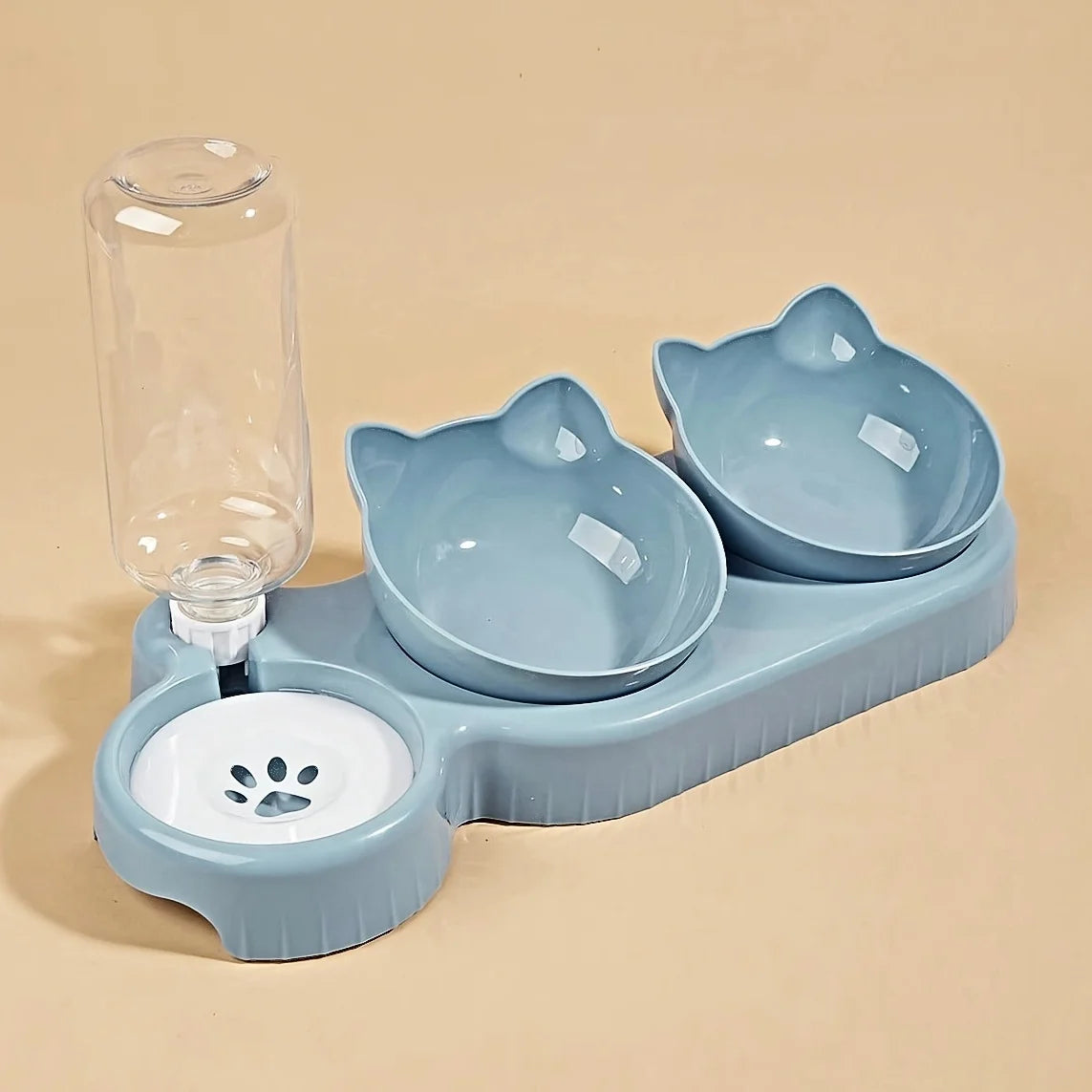 3 in 1 Pet Bowls with Gravity Water Feeder
