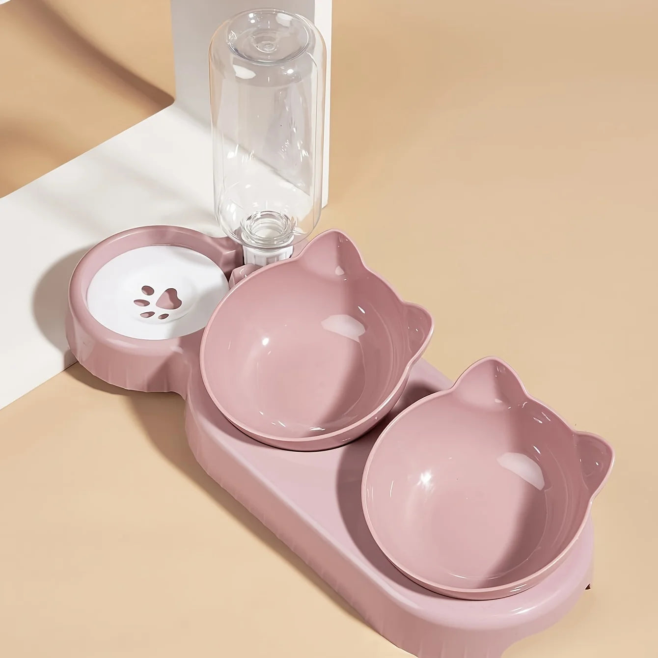 3 in 1 Pet Bowls with Gravity Water Feeder