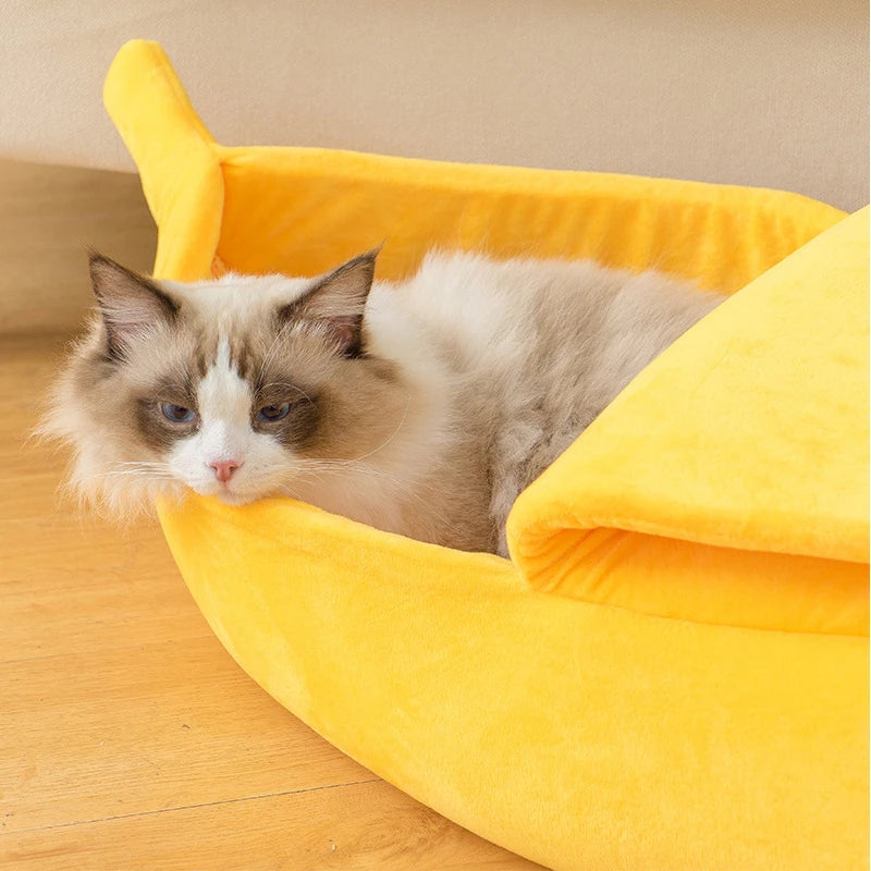 Banana Cat Bed – Cozy, Comfy & Absolutely Adorable